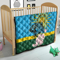 Rwanda Independence Day Quilt Leopard With Roses - Wonder Print Shop