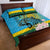 Rwanda Independence Day Quilt Bed Set Leopard With Roses