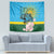Rwanda Independence Day Tapestry Leopard With Roses - Wonder Print Shop