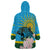Rwanda Independence Day Wearable Blanket Hoodie Leopard With Roses - Wonder Print Shop
