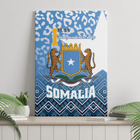 Somalia Independence Day 2024 Canvas Wall Art Somali Star Leopard Mix African Pattern - Wonder Print Shop