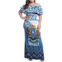Personalized Somalia Independence Day 2024 Family Matching Off Shoulder Maxi Dress and Hawaiian Shirt Somali Star Leopard Mix African Pattern - Wonder Print Shop