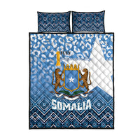Somalia Independence Day 2024 Quilt Bed Set Somali Star Leopard Mix African Pattern - Wonder Print Shop
