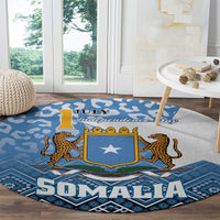 Somalia Independence Day 2024 Round Carpet Somali Star Leopard Mix African Pattern