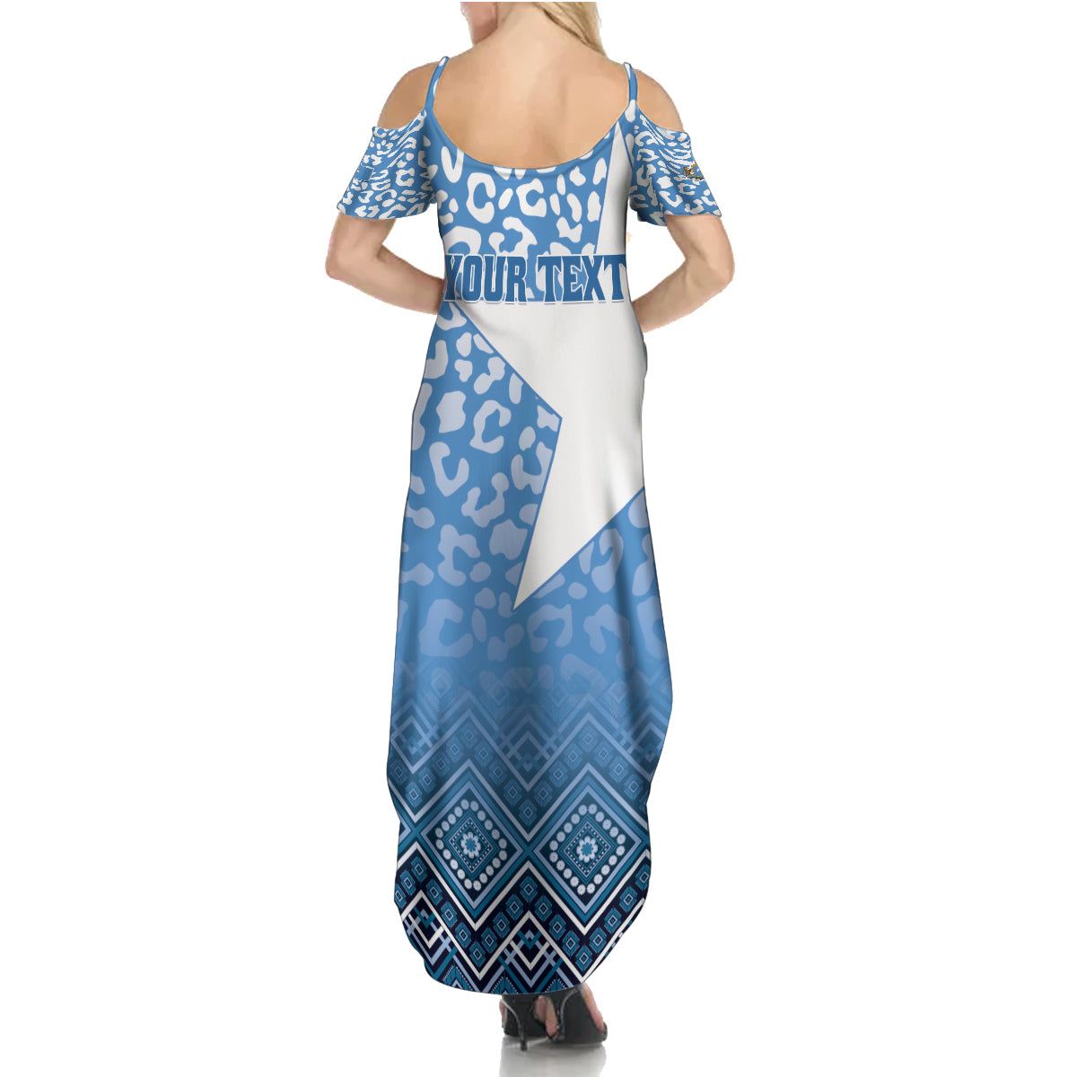 Personalized Somalia Independence Day 2024 Summer Maxi Dress Somali Star Leopard Mix African Pattern - Wonder Print Shop