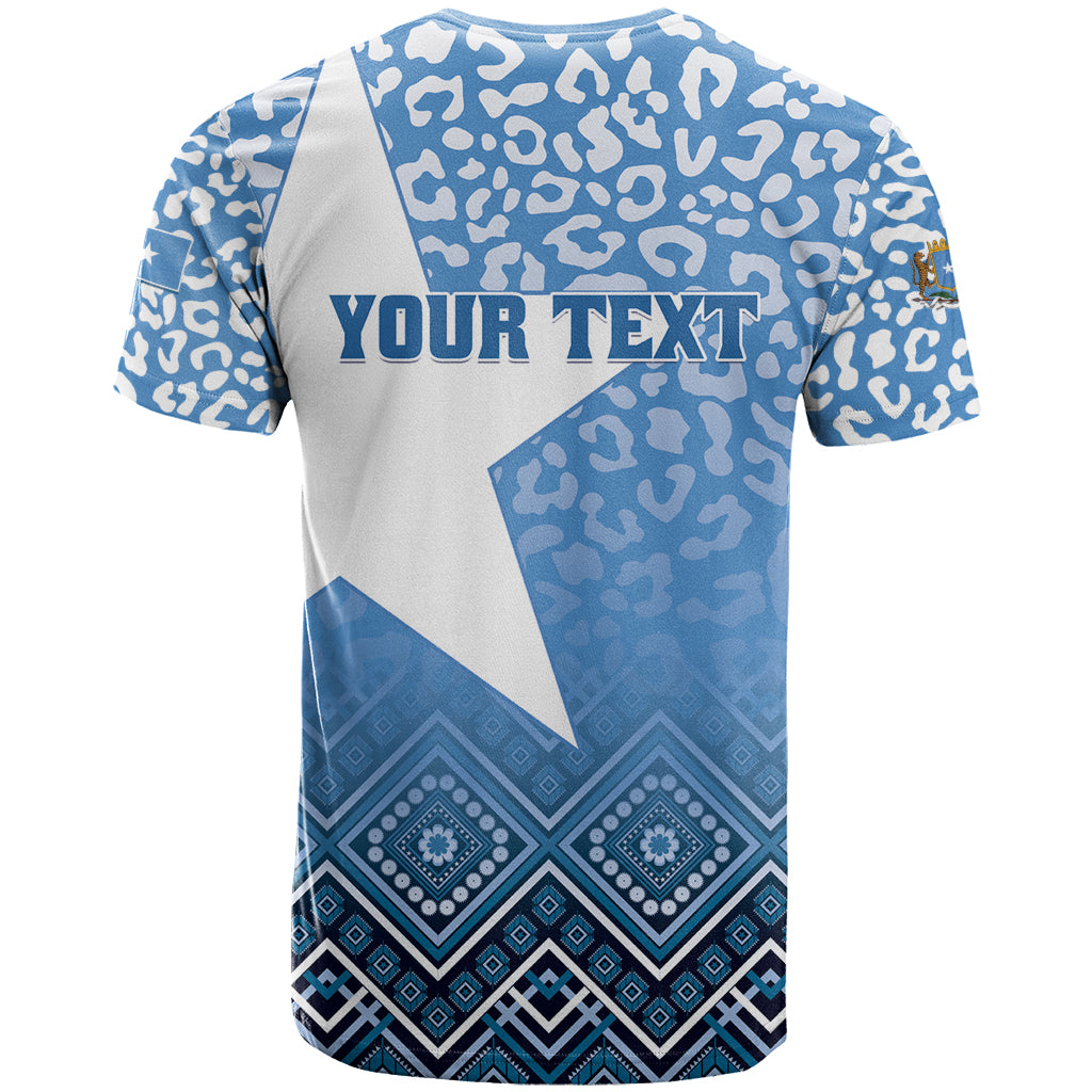 Personalized Somalia Independence Day 2024 T Shirt Somali Star Leopard Mix African Pattern - Wonder Print Shop