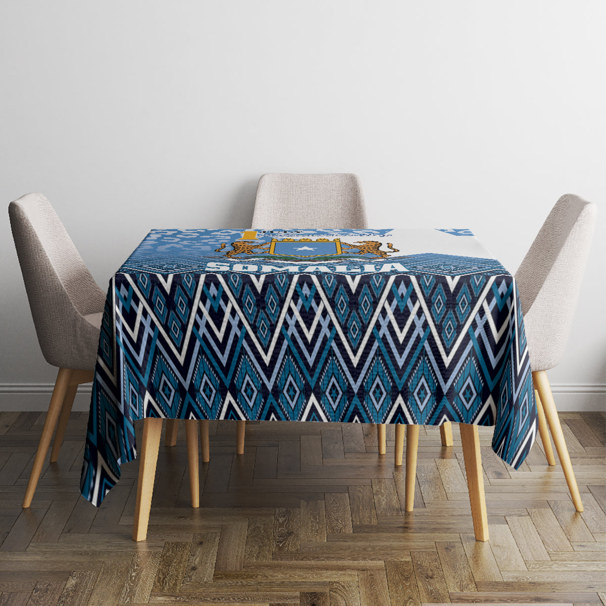 Somalia Independence Day 2024 Tablecloth Somali Star Leopard Mix African Pattern - Wonder Print Shop