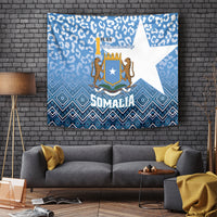Somalia Independence Day 2024 Tapestry Somali Star Leopard Mix African Pattern - Wonder Print Shop