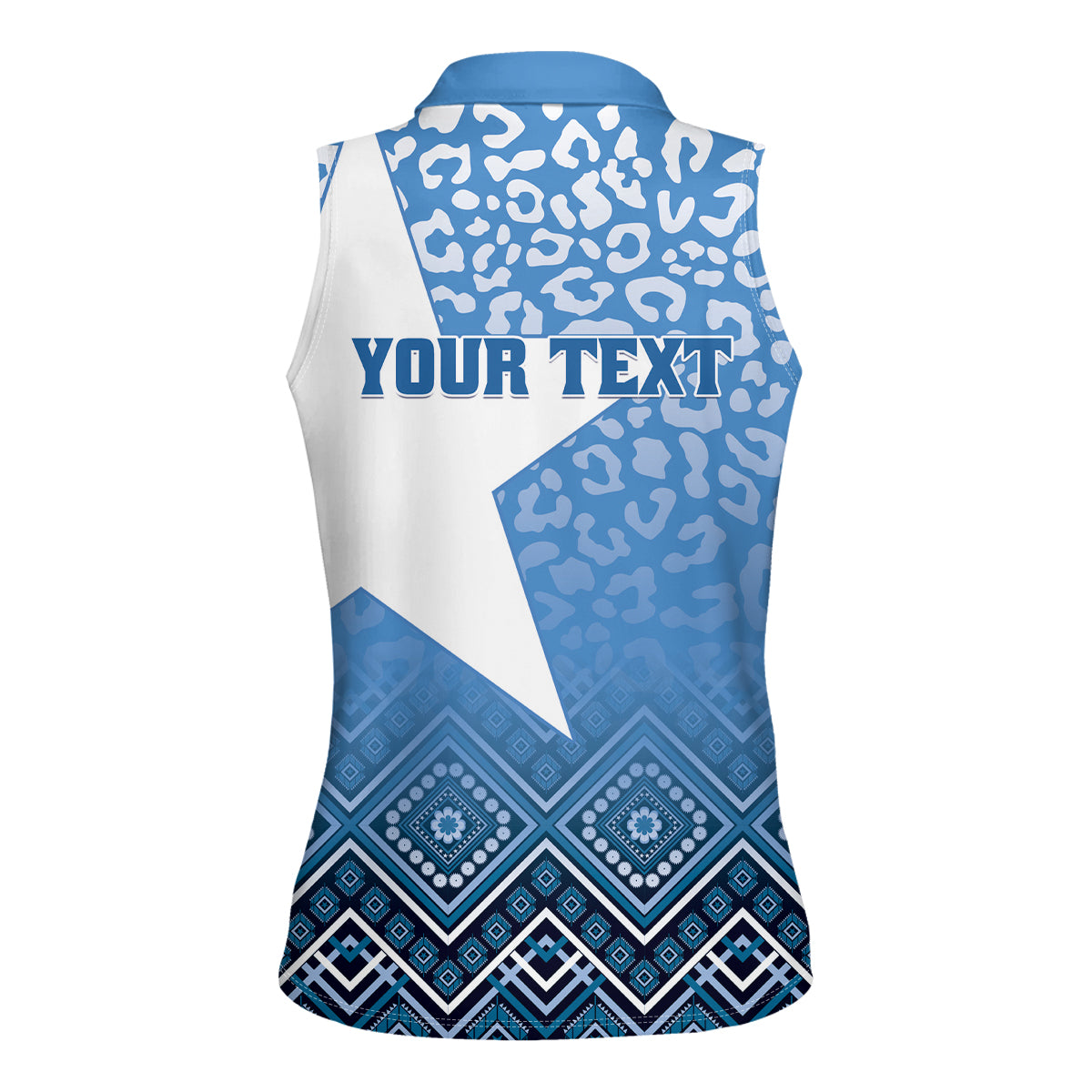 Personalized Somalia Independence Day 2024 Women Sleeveless Polo Shirt Somali Star Leopard Mix African Pattern - Wonder Print Shop