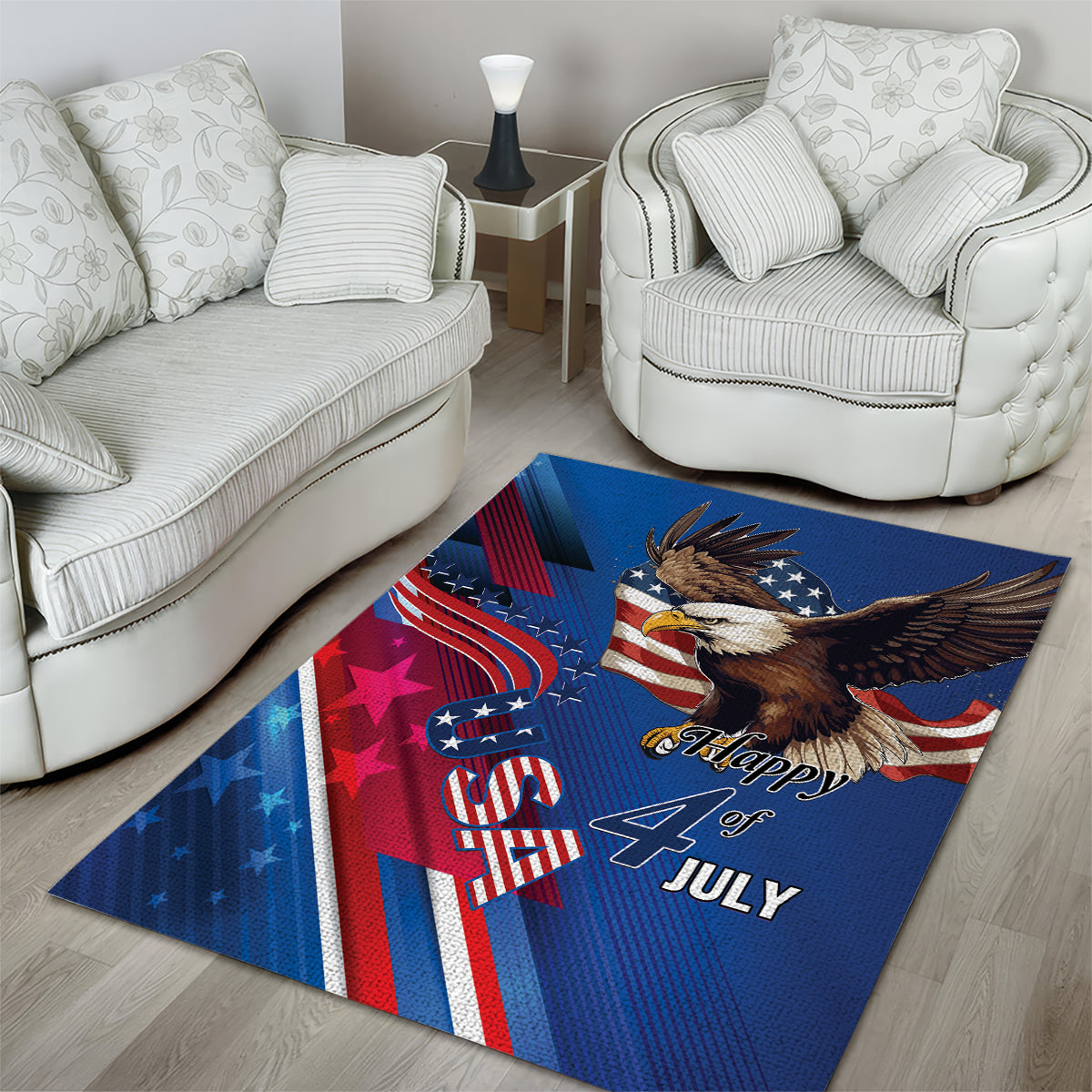 USA Independence Day 2024 Area Rug United States Eagle - Wonder Print Shop