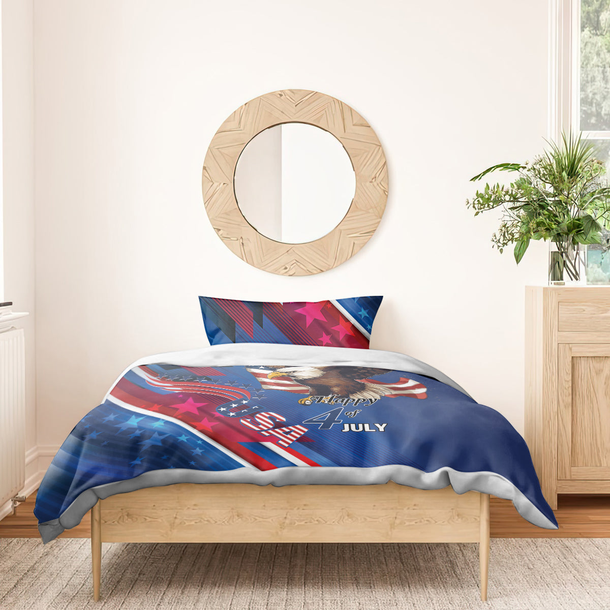 USA Independence Day 2024 Bedding Set United States Eagle - Wonder Print Shop