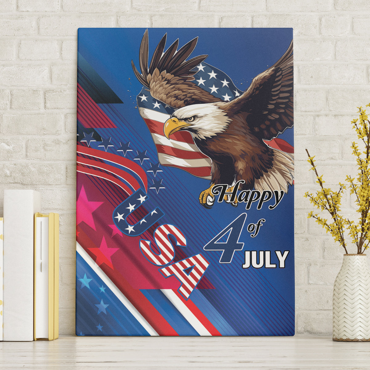 USA Independence Day 2024 Canvas Wall Art United States Eagle - Wonder Print Shop