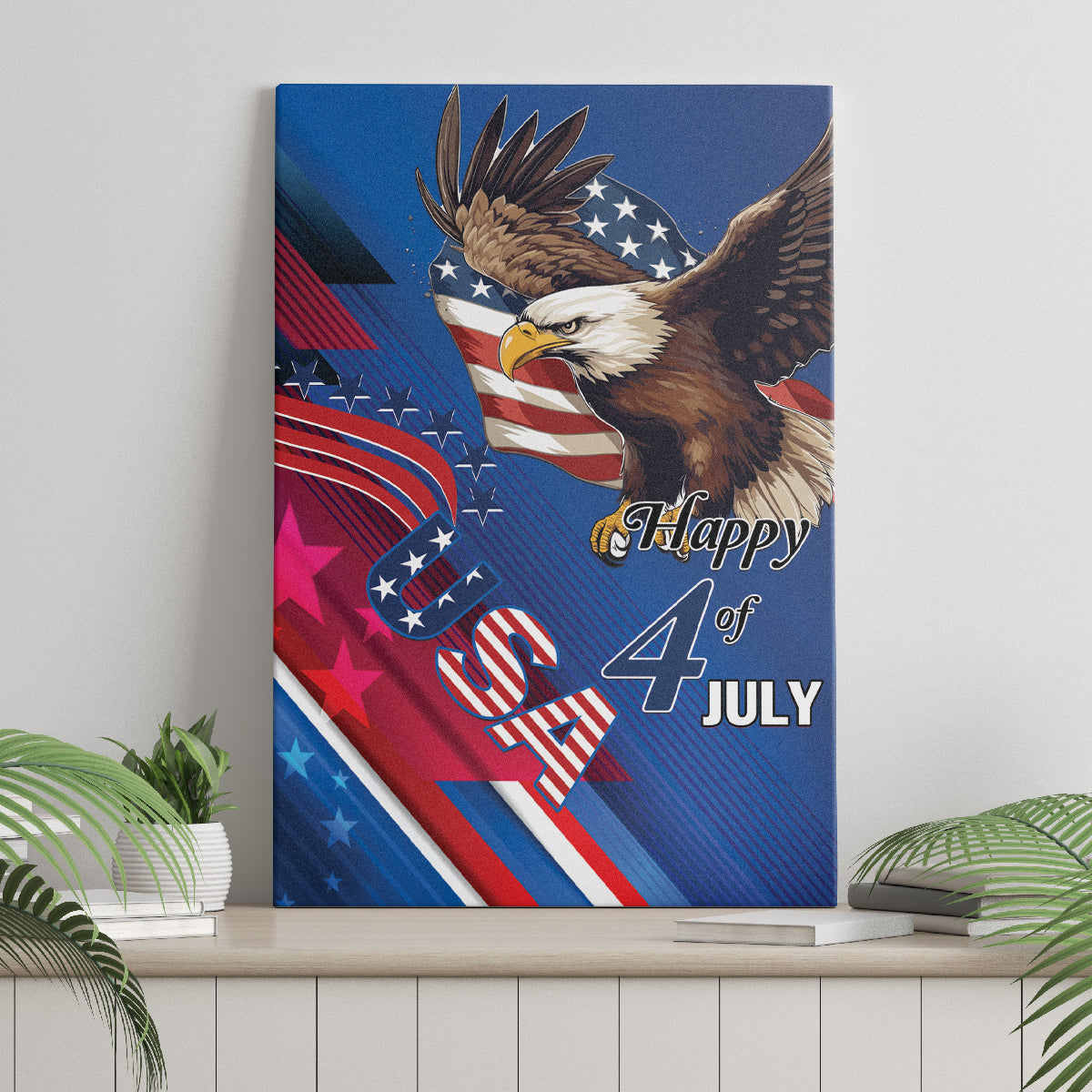 USA Independence Day 2024 Canvas Wall Art United States Eagle - Wonder Print Shop