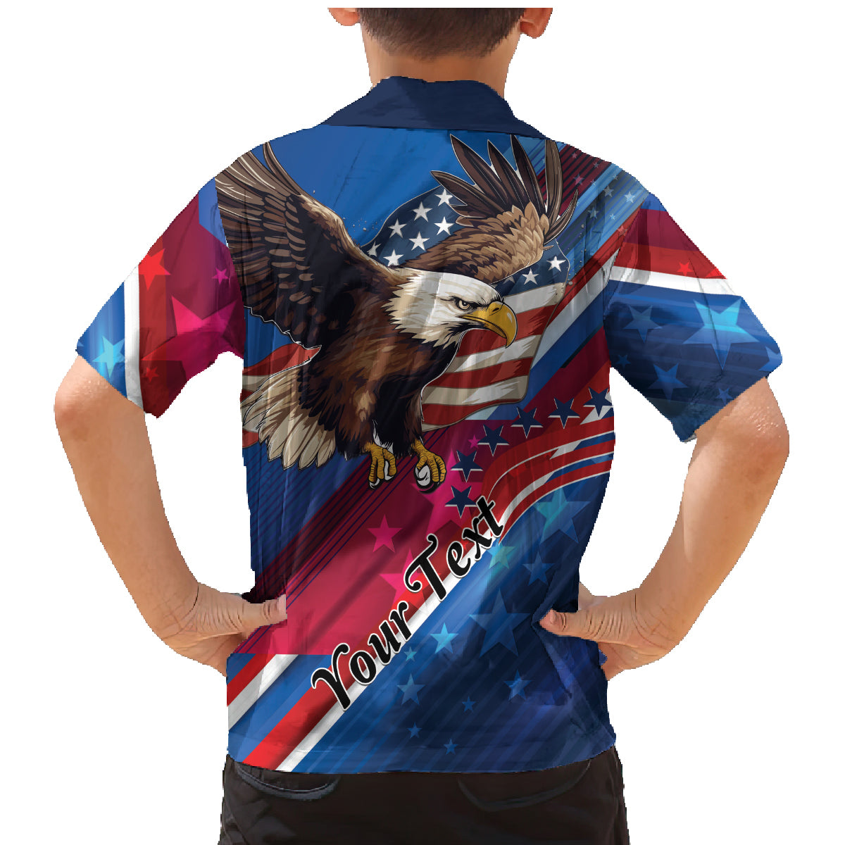 Personalized USA Independence Day 2024 Family Matching Mermaid Dress and Hawaiian Shirt United States Eagle - Wonder Print Shop