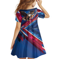 Personalized USA Independence Day 2024 Family Matching Off The Shoulder Long Sleeve Dress and Hawaiian Shirt United States Eagle - Wonder Print Shop