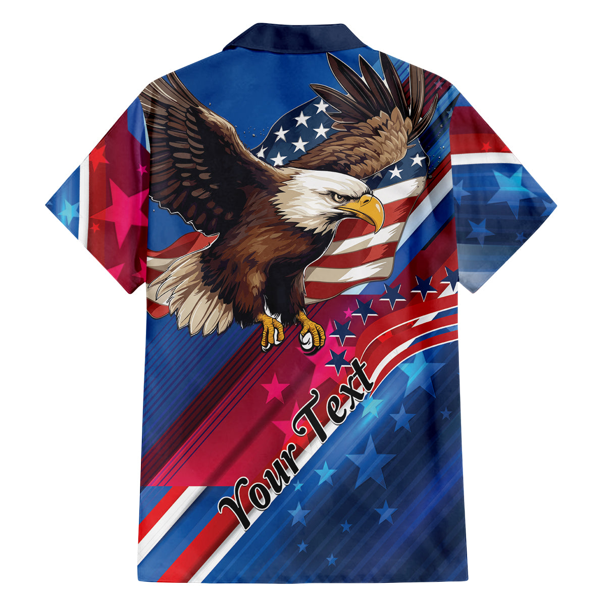 Personalized USA Independence Day 2024 Family Matching Off The Shoulder Long Sleeve Dress and Hawaiian Shirt United States Eagle - Wonder Print Shop