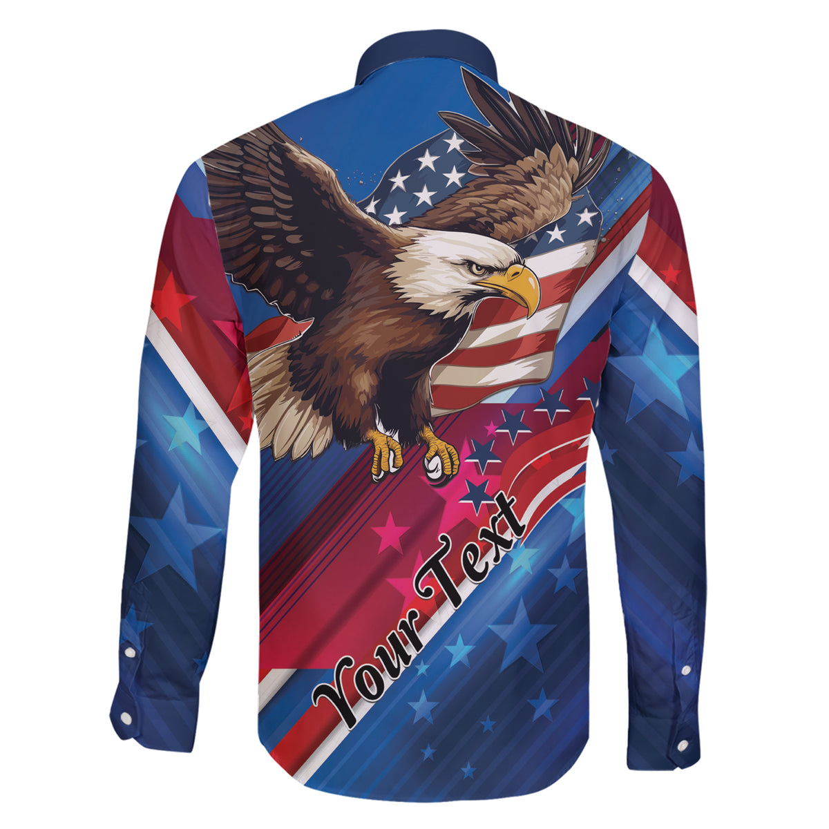 Personalized USA Independence Day 2024 Family Matching Short Sleeve Bodycon Dress and Hawaiian Shirt United States Eagle - Wonder Print Shop