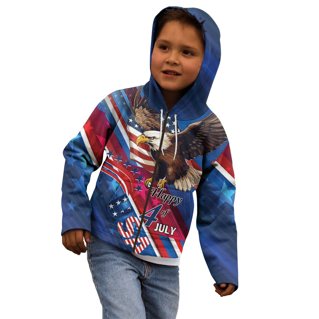 Personalized USA Independence Day 2024 Kid Hoodie United States Eagle - Wonder Print Shop