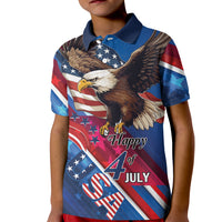 Personalized USA Independence Day 2024 Kid Polo Shirt United States Eagle - Wonder Print Shop