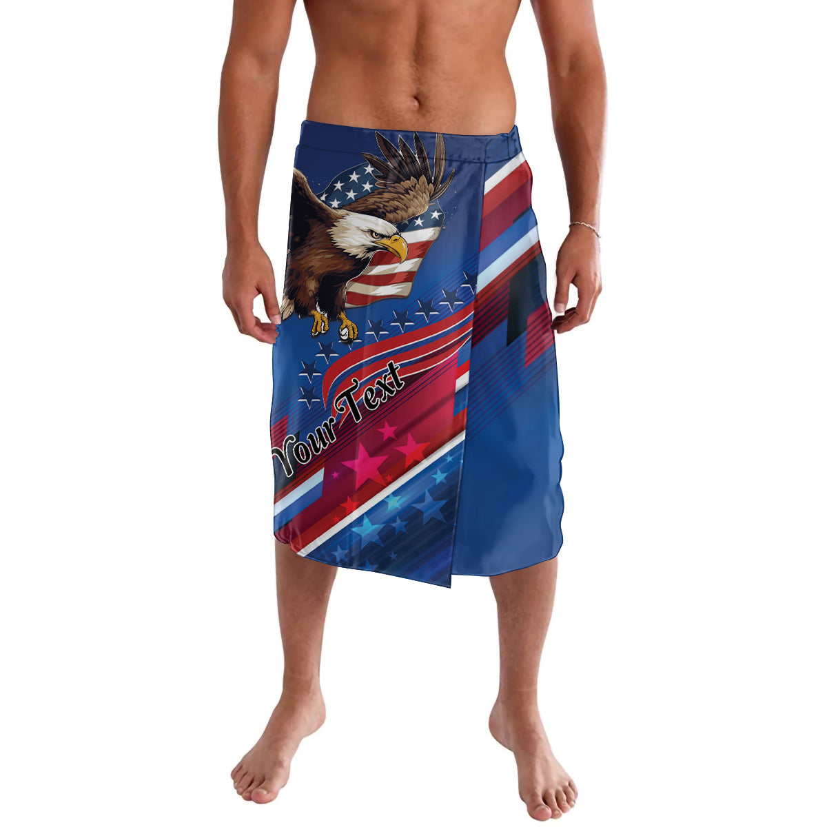 Personalized USA Independence Day 2024 Lavalava United States Eagle - Wonder Print Shop