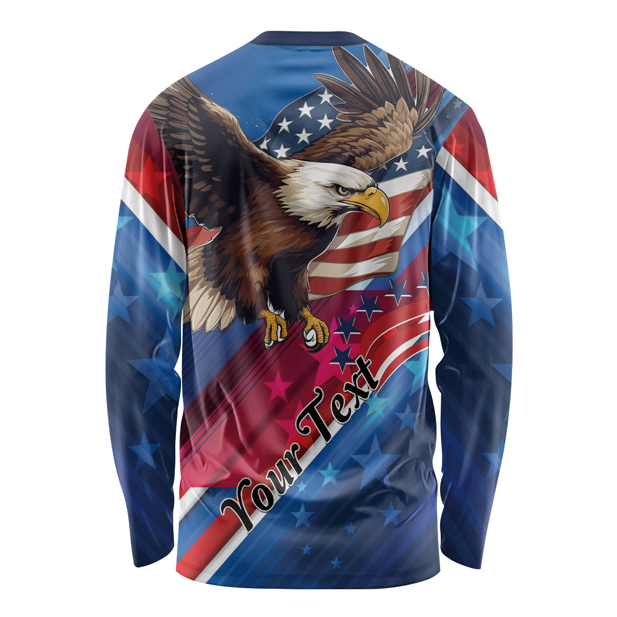 Personalized USA Independence Day 2024 Long Sleeve Shirt United States Eagle - Wonder Print Shop