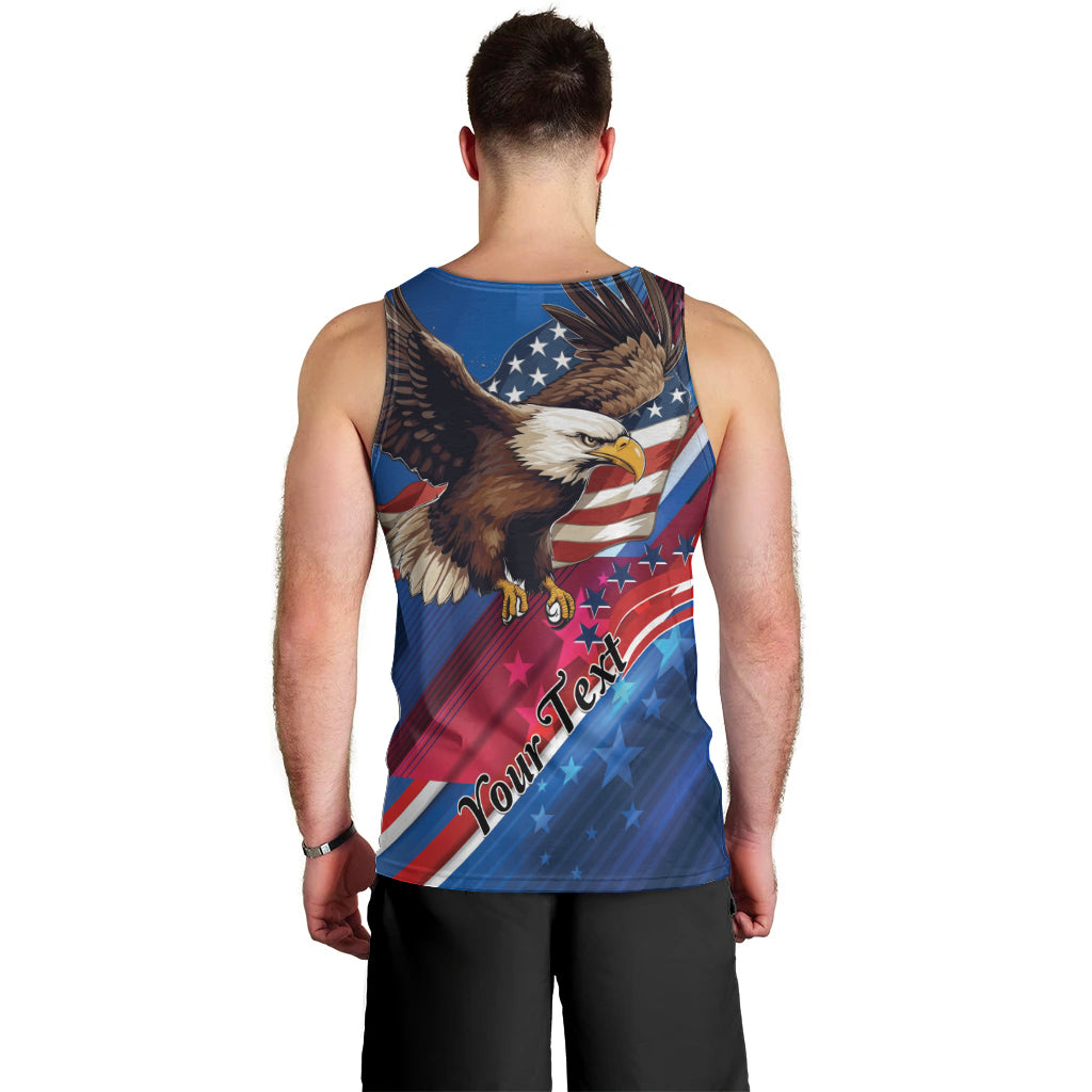 Personalized USA Independence Day 2024 Men Tank Top United States Eagle - Wonder Print Shop