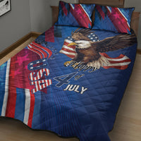 USA Independence Day 2024 Quilt Bed Set United States Eagle - Wonder Print Shop