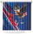 USA Independence Day 2024 Shower Curtain United States Eagle