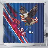 USA Independence Day 2024 Shower Curtain United States Eagle