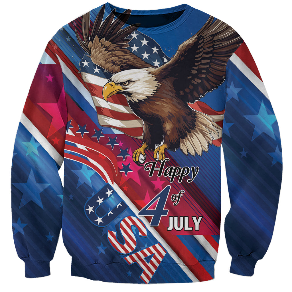 Personalized USA Independence Day 2024 Sweatshirt United States Eagle - Wonder Print Shop