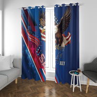 USA Independence Day 2024 Window Curtain United States Eagle - Wonder Print Shop