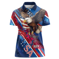 Personalized USA Independence Day 2024 Women Polo Shirt United States Eagle - Wonder Print Shop