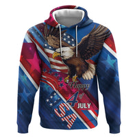 Personalized USA Independence Day 2024 Zip Hoodie United States Eagle - Wonder Print Shop