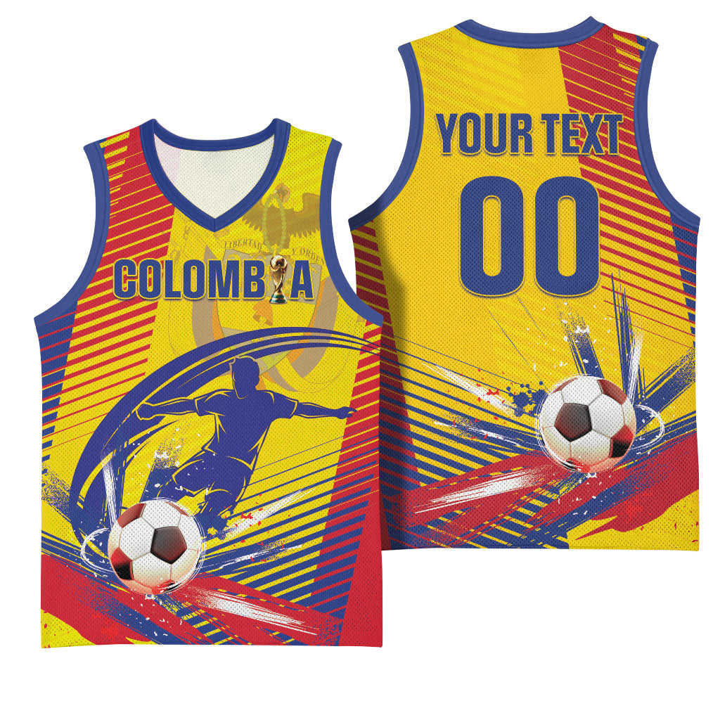 Custom Colombia 2026 World Football Basketball Jersey Los Cafeteros Go Champion