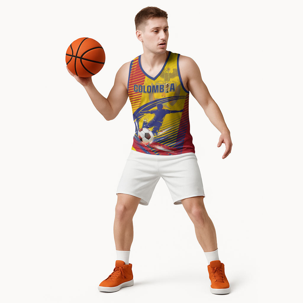 Custom Colombia 2026 World Football Basketball Jersey Los Cafeteros Go Champion