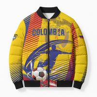 Custom Colombia 2026 World Football Bomber Puffer Jacket Los Cafeteros Go Champion
