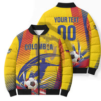 Custom Colombia 2026 World Football Bomber Puffer Jacket Los Cafeteros Go Champion