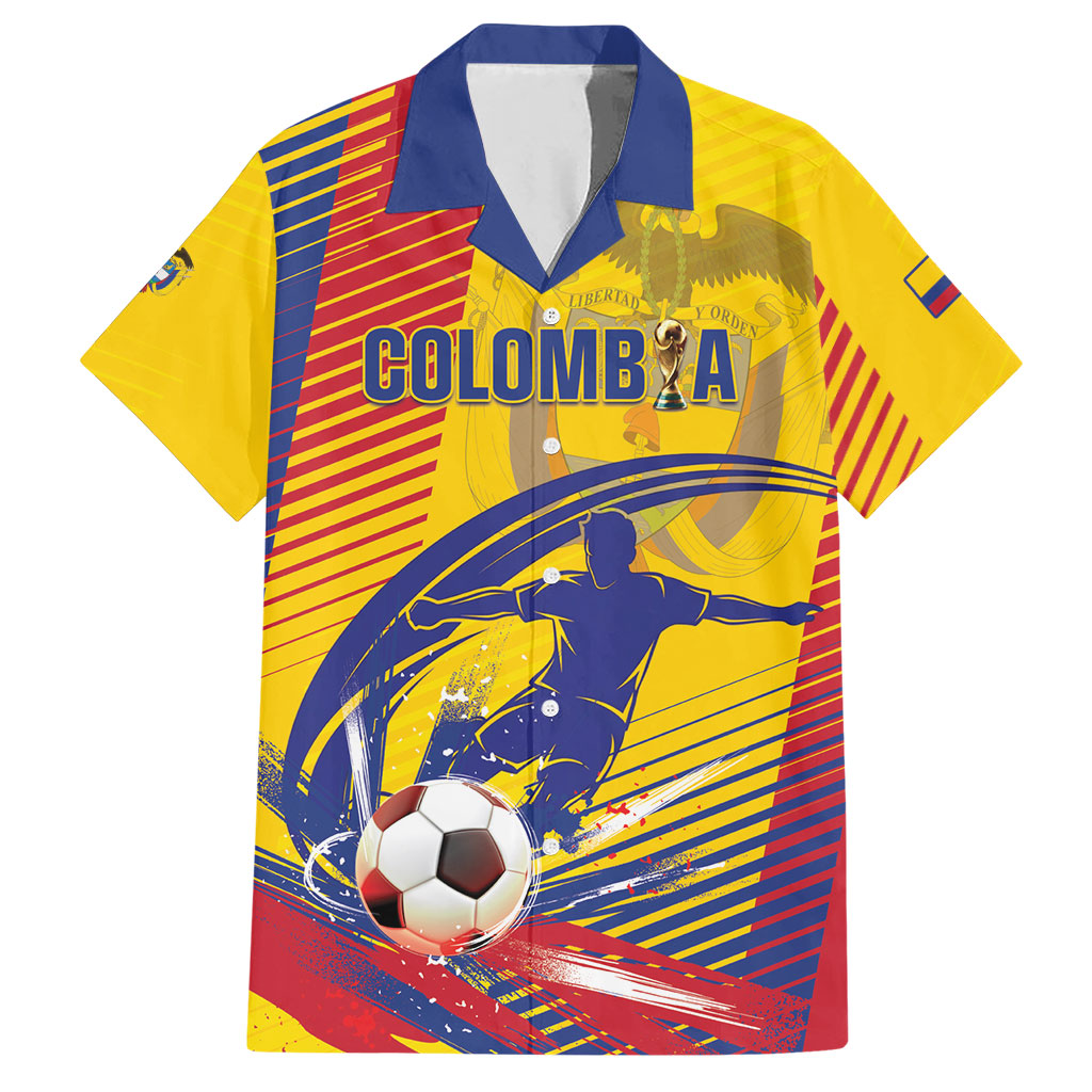 Custom Colombia 2026 World Football Hawaiian Shirt Los Cafeteros Go Champion