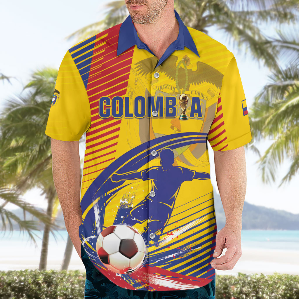 Custom Colombia 2026 World Football Hawaiian Shirt Los Cafeteros Go Champion