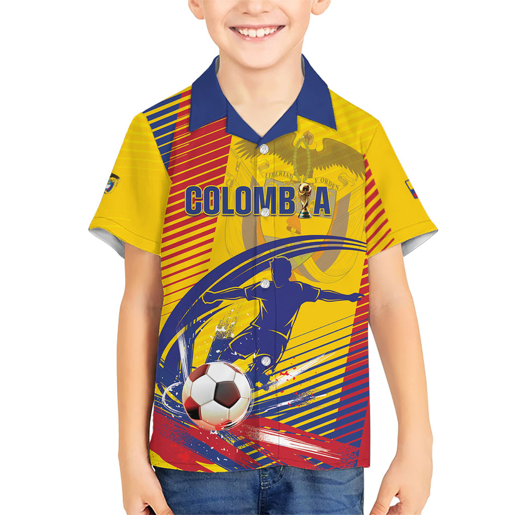 Custom Colombia 2026 World Football Hawaiian Shirt Los Cafeteros Go Champion