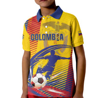 Custom Colombia 2026 World Football Kid Polo Shirt Los Cafeteros Go Champion