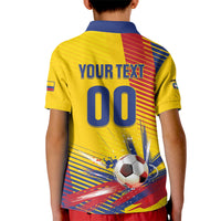 Custom Colombia 2026 World Football Kid Polo Shirt Los Cafeteros Go Champion