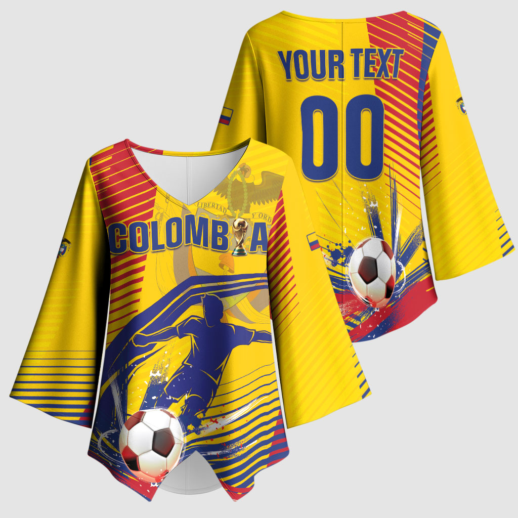 Custom Colombia 2026 World Football Kimono Sleeve Blouse Los Cafeteros Go Champion