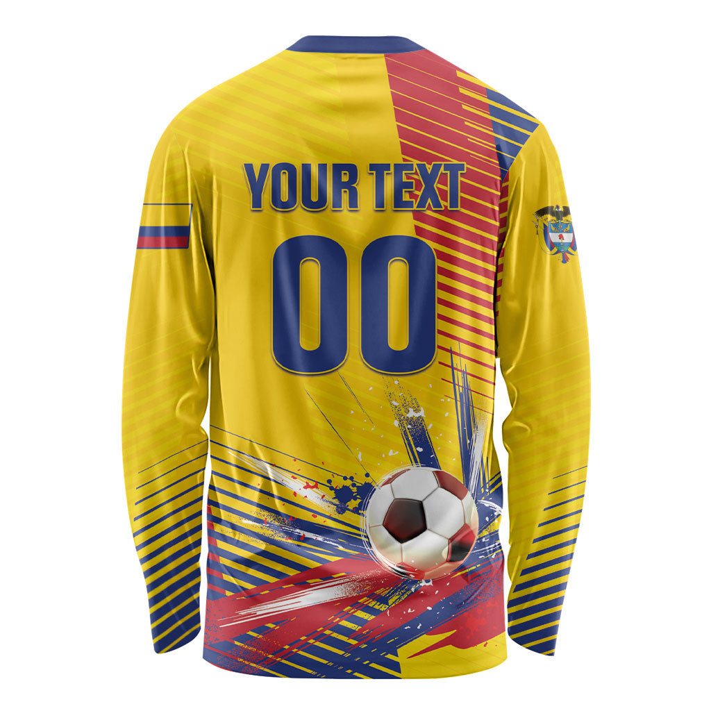 Custom Colombia 2026 World Football Long Sleeve Shirt Los Cafeteros Go Champion