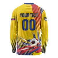 Custom Colombia 2026 World Football Long Sleeve Shirt Los Cafeteros Go Champion
