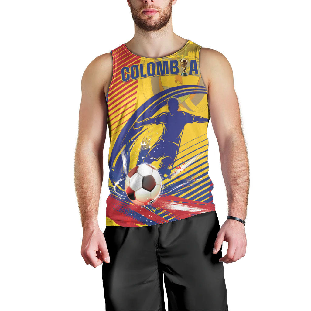 Custom Colombia 2026 World Football Men Tank Top Los Cafeteros Go Champion