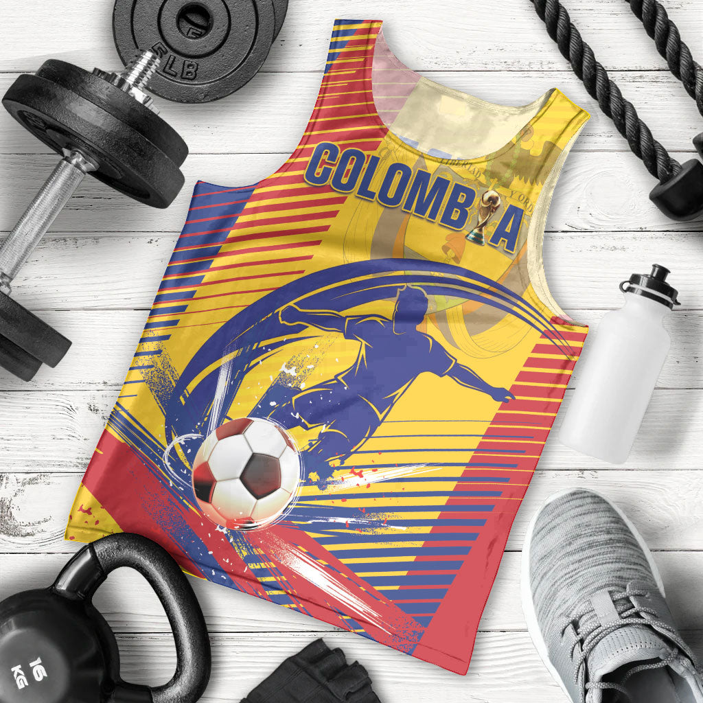 Custom Colombia 2026 World Football Men Tank Top Los Cafeteros Go Champion