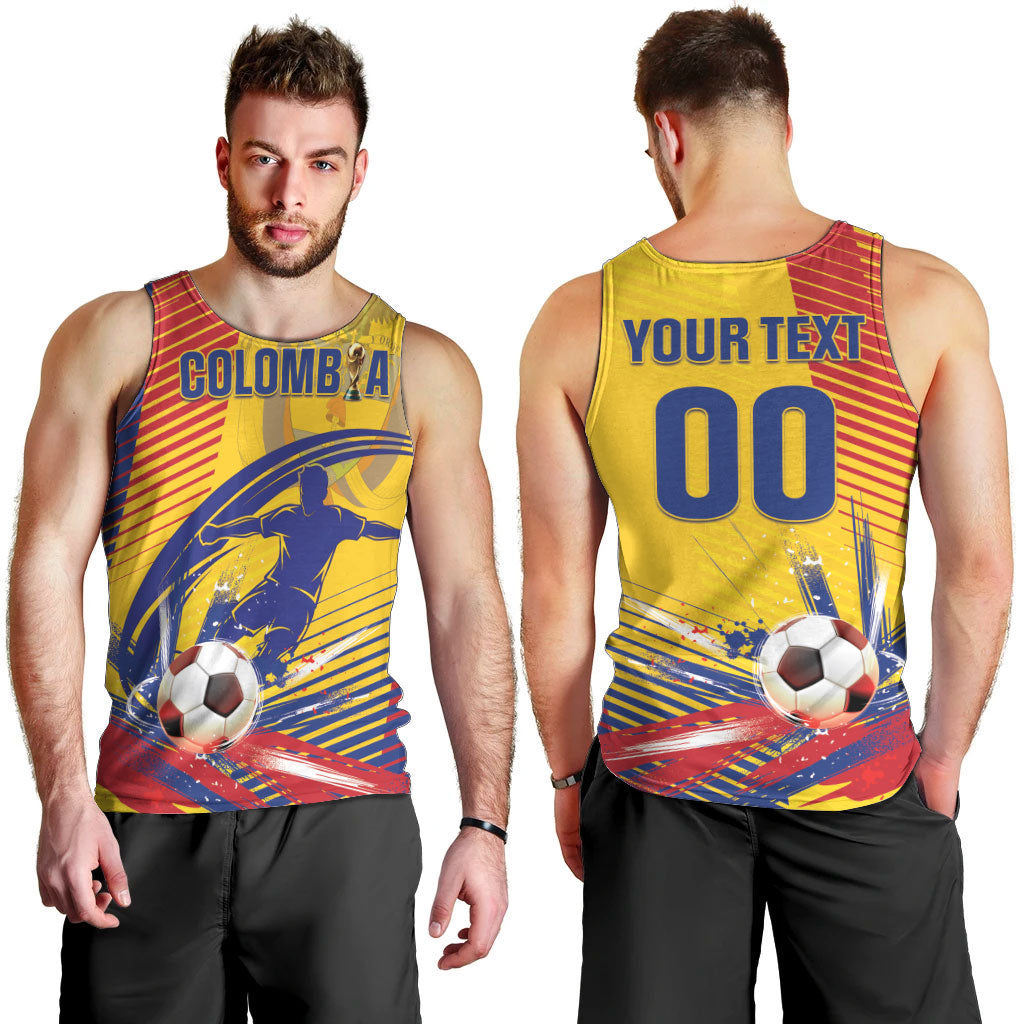 Custom Colombia 2026 World Football Men Tank Top Los Cafeteros Go Champion