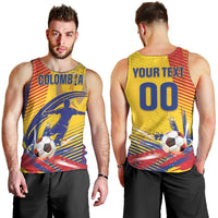 Custom Colombia 2026 World Football Men Tank Top Los Cafeteros Go Champion