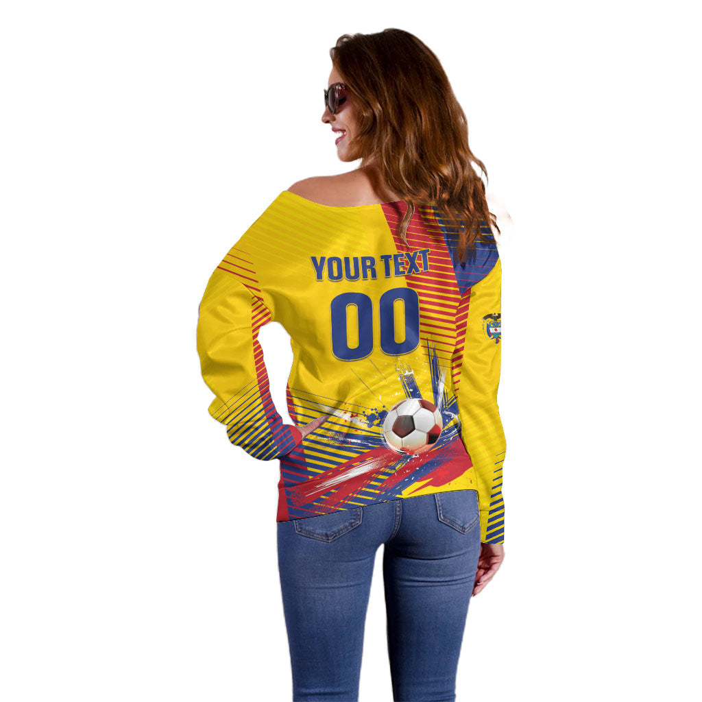 Custom Colombia 2026 World Football Off Shoulder Sweater Los Cafeteros Go Champion